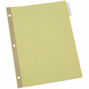 Universal Index Divider - 5 Side Tab(s) - Letter - 8.50" Width x 11" Length - 3 Hole Punched - Buff Paper Divider - Clear Plastic Tab(s) - Recycled - Customizable, Double-sided, Gold Reinforced Binding Edge - 24 Set