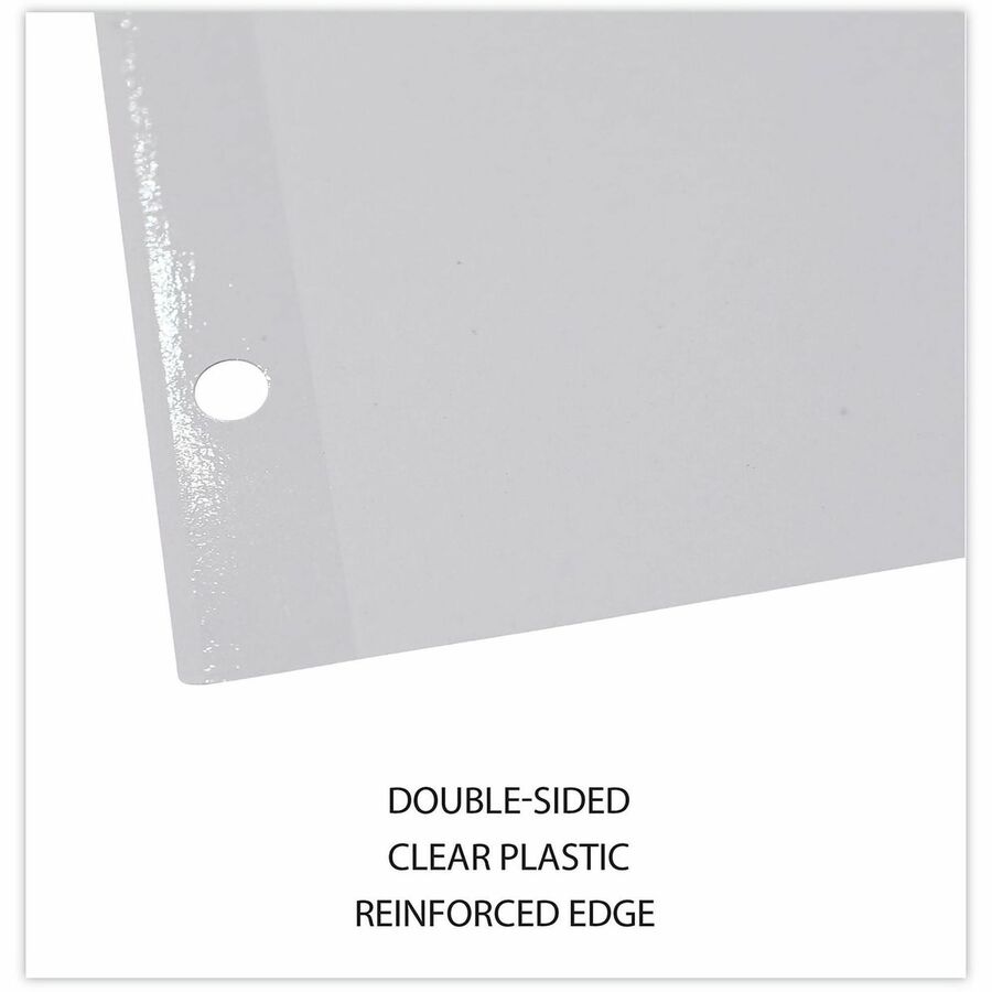 5 Write-on Side Tab(s) - 5 Tab(s)/Set - Letter - 8.50" Width x 11" Length - 3 Hole Punched - White Paper Divider - Assorted Paper Tab(s) - Recycled - Customizable, Double-sided, Reinforced Edges, Laminated Tab - 1 Set