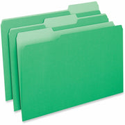 Universal 1/3 Tab Cut Legal Top Tab File Folders, 8 1/2" x 14", Assorted Tab Positions, 11 pt. Stock, Box of 100