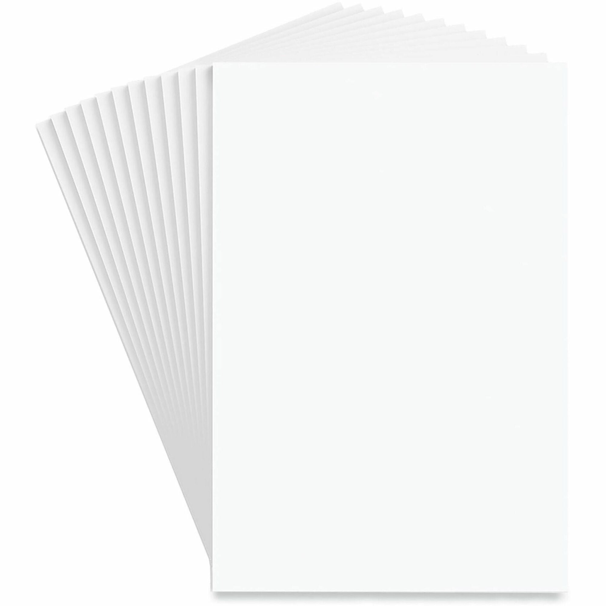 1 Subject(s) - 100 Sheets - Plain - Glued - Unruled Front Ruling - 16 lb Basis Weight - 6" Height x 4" Width - White Paper - 12 / Pack