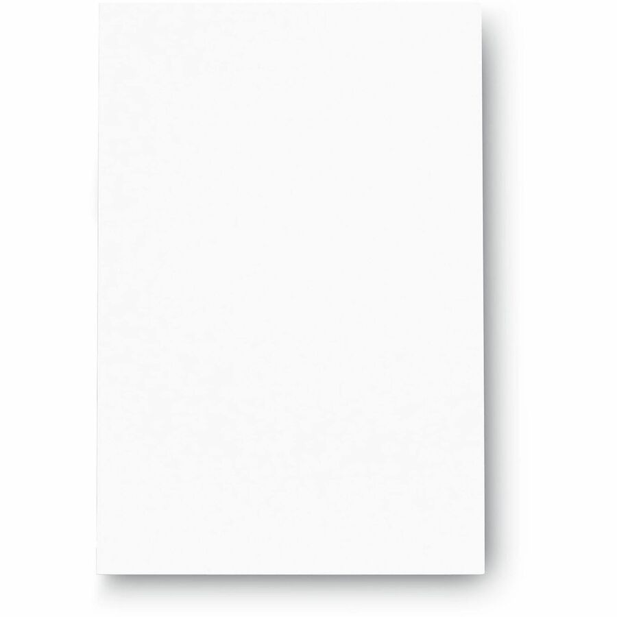 1 Subject(s) - 100 Sheets - Plain - Glued - Unruled Front Ruling - 16 lb Basis Weight - 6" Height x 4" Width - White Paper - 12 / Pack