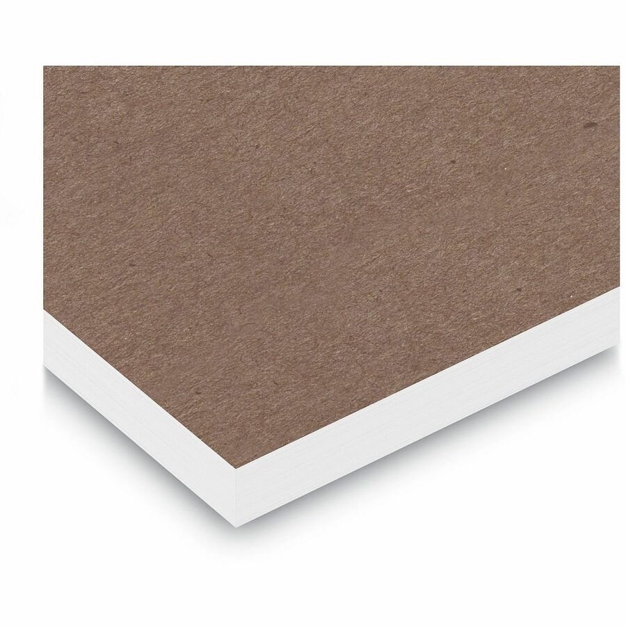 1 Subject(s) - 100 Sheets - Plain - Glued - Unruled Front Ruling - 16 lb Basis Weight - 6" Height x 4" Width - White Paper - 12 / Pack
