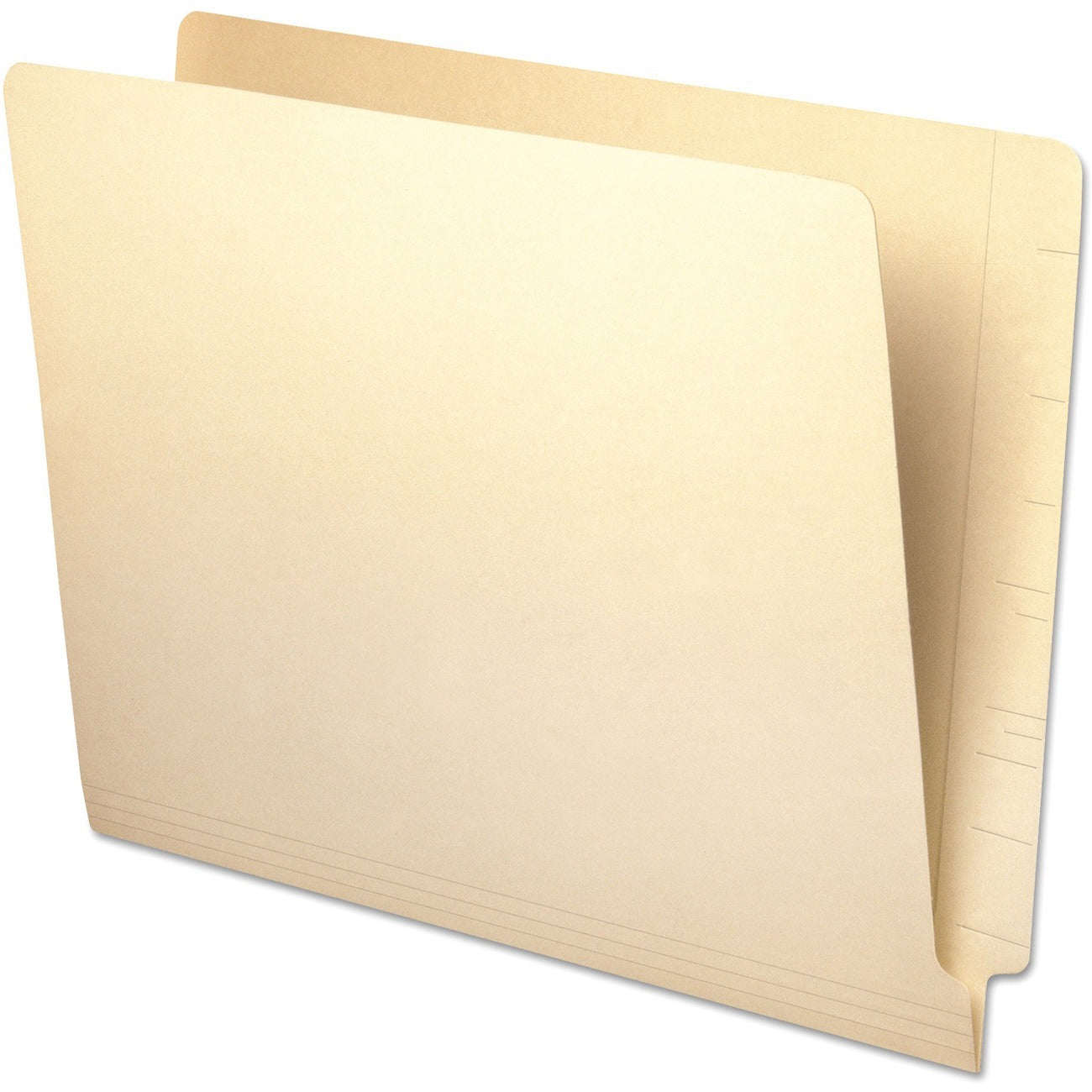 Universal Straight Tab Cut Letter End Tab File Folder, 8.5" x 11", 3/4" Expansion, 11 pt. Manila, Box of 100