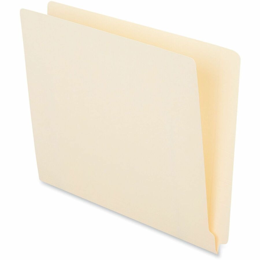 Universal Straight Tab Cut Letter End Tab File Folder, 8 1/2" x 11", 3/4" Expansion, 11 pt. Manila, Box of 100