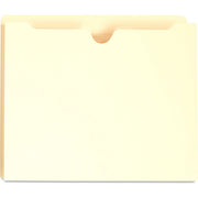 Universal Straight Tab Cut Letter File Jacket - 8 1/2" x 11" - 1" Expansion - Paper, Manila - Manila - Unpunched - 50 Box