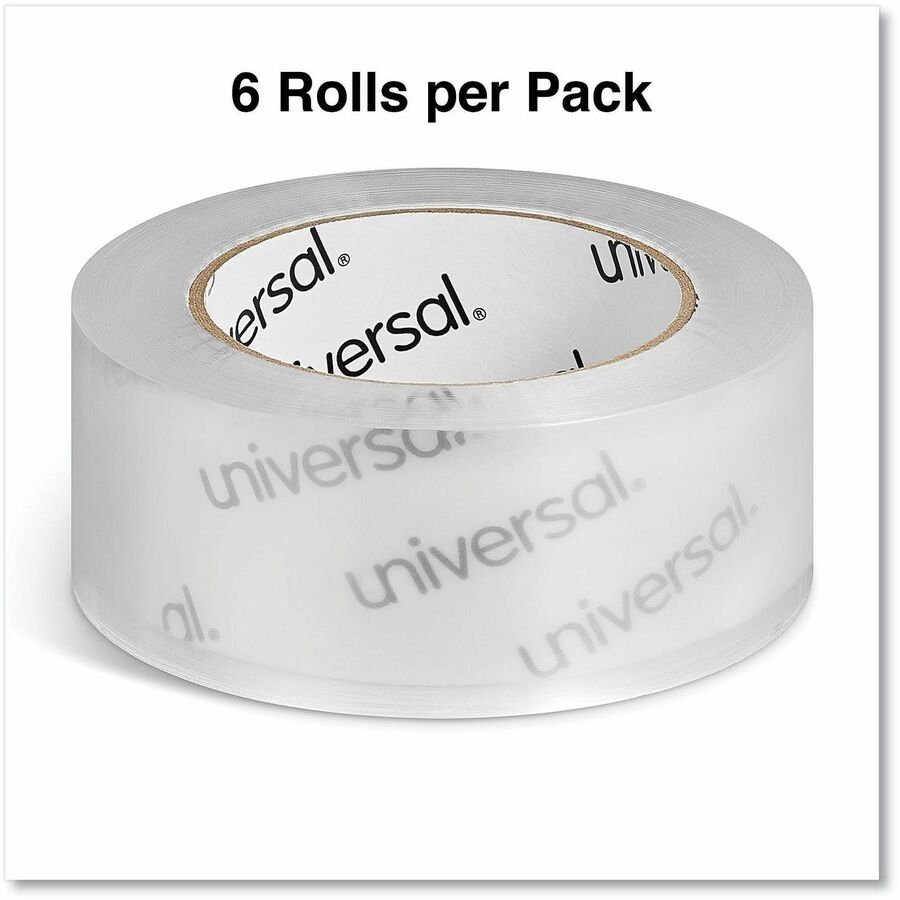 109 yd Length x 1.88" Width x 2 mil Thickness - 3" Core - Clear - Acrylic - Plastic Backing - 6 / Pack