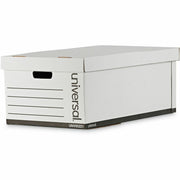 Internal Dimensions: 15.13" Width x 24" Depth x 10.25" Height - Media Size Supported: Legal - Lift-off Closure - Medium Duty - Stackable - Corrugated Fiberboard - White - For Box File - 12 / Carton