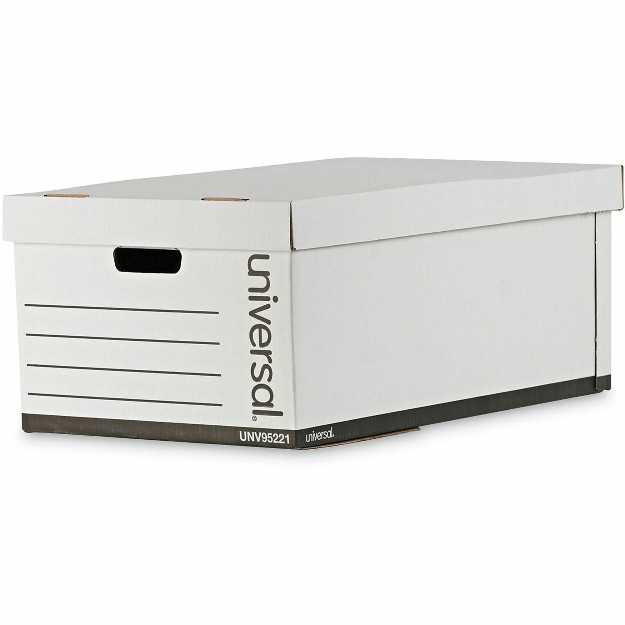 Internal Dimensions: 15.13" Width x 24" Depth x 10.25" Height - Media Size Supported: Legal - Lift-off Closure - Medium Duty - Stackable - Corrugated Fiberboard - White - For Box File - 12 / Carton
