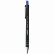 1 mm Medium Conical Pen Point - Retractable - Blue Ink - Blue Barrel - 1 Dozen