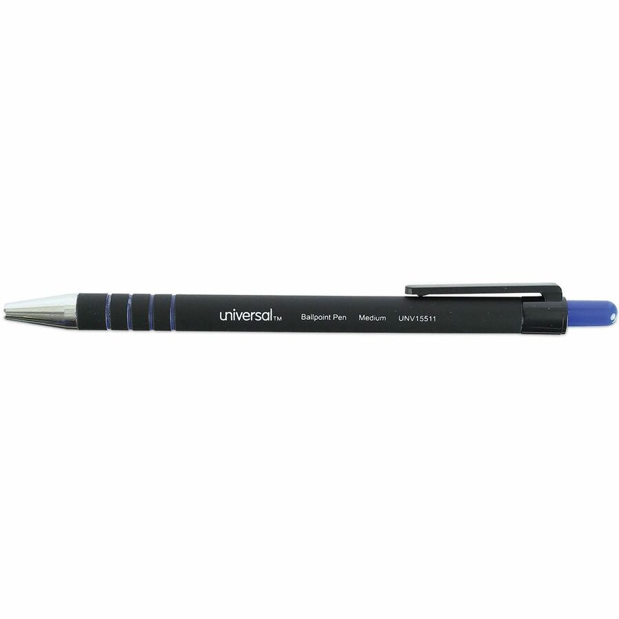 1 mm Medium Conical Pen Point - Retractable - Blue Ink - Blue Barrel - 1 Dozen