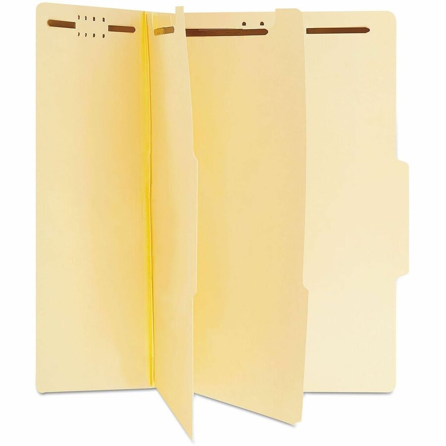 Universal 2/5 Tab Cut Letter Classification Folder - 8 1/2" x 11" - 2" Expansion - 6 Fastener(s) - 2" Fastener Capacity - Top Tab Location - Right of Center Tab Position - 2 Divider(s) - Manila - 15 Box