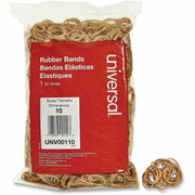 Size: #10 - 1.3" Length x 0.1" Width - 6 lb/in - Rubber - Beige - 3400 / Pack