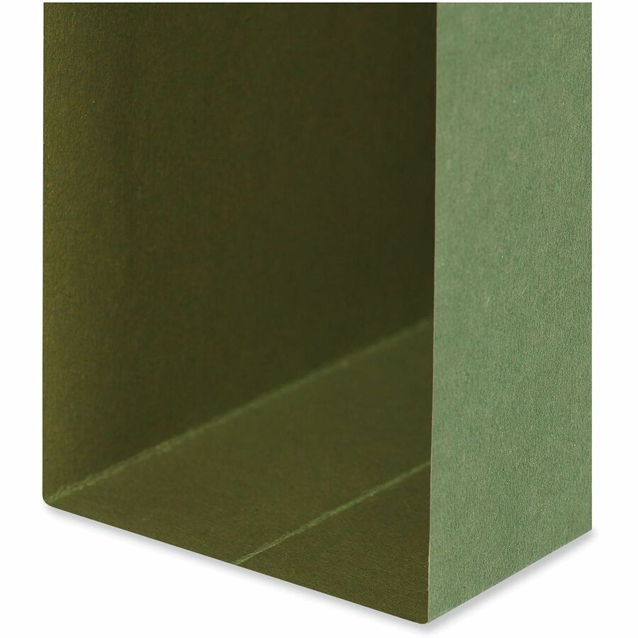 Universal 1/5 Tab Cut Letter Hanging Folder - 8 1/2" x 11" - 3" Expansion - Assorted Tab Position - 11 pt. - Stock - Standard Green - 25 Box