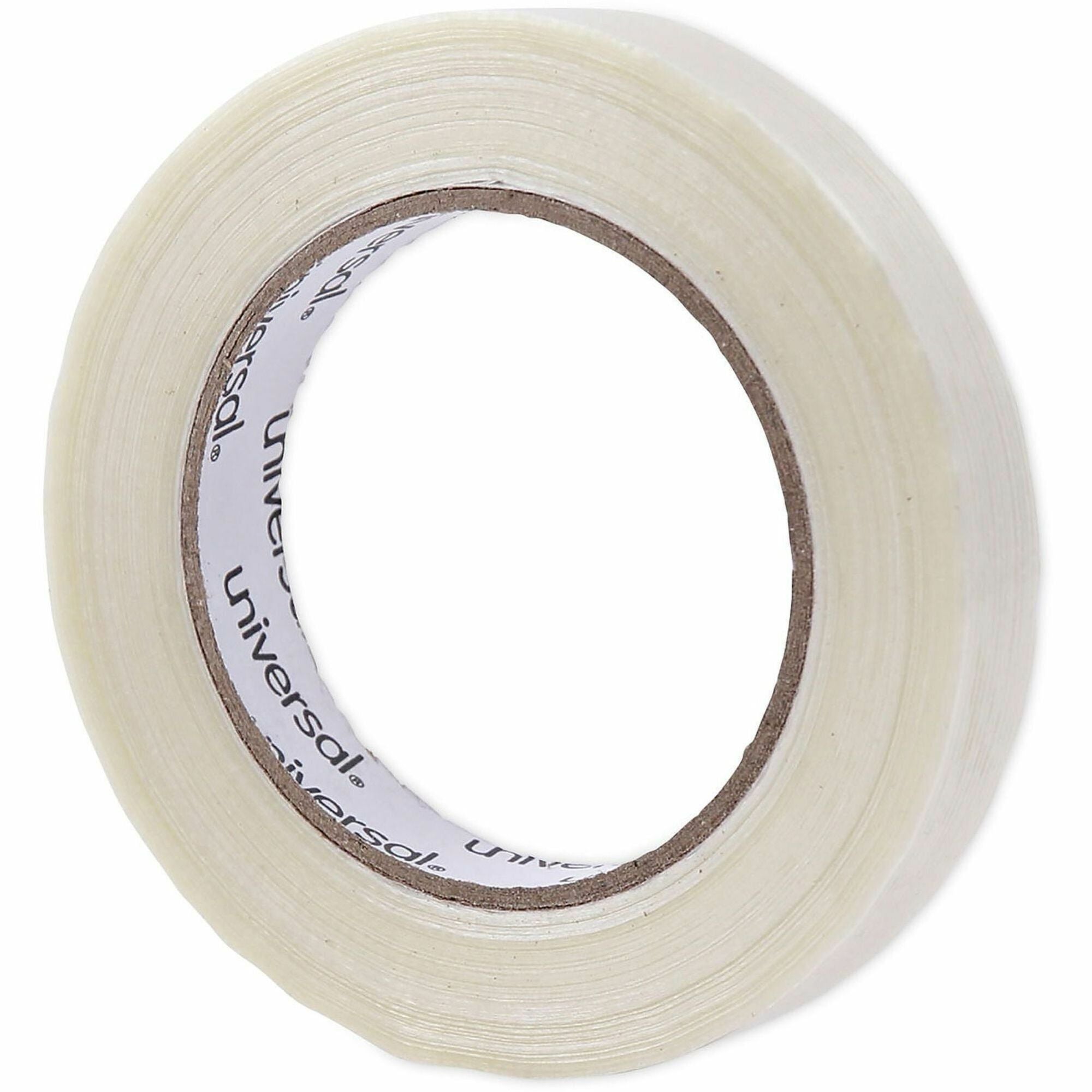 59.93 yd Length x 0.71" Width x 4.3 mil Thickness - 3" Core - Clear - Synthetic Rubber - Plastic Backing - 1 Roll