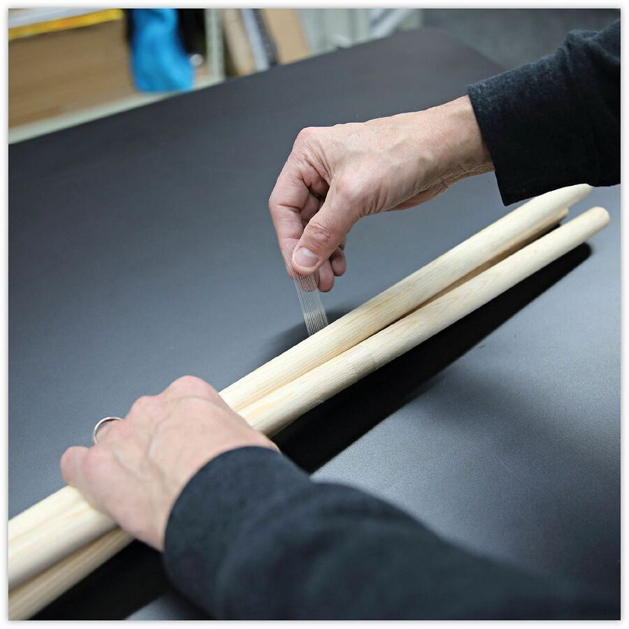 59.93 yd Length x 0.71" Width x 4.3 mil Thickness - 3" Core - Clear - Synthetic Rubber - Plastic Backing - 1 Roll
