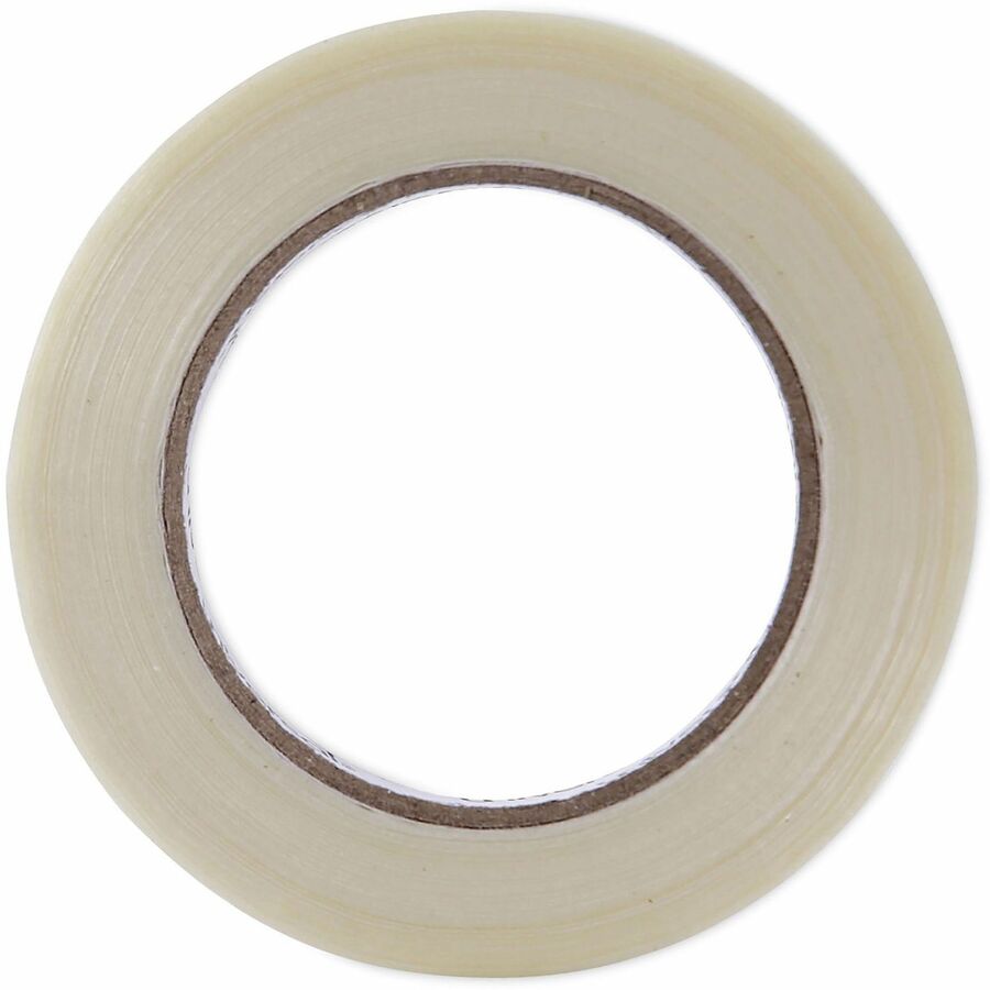 59.93 yd Length x 0.71" Width x 4.3 mil Thickness - 3" Core - Clear - Synthetic Rubber - Plastic Backing - 1 Roll