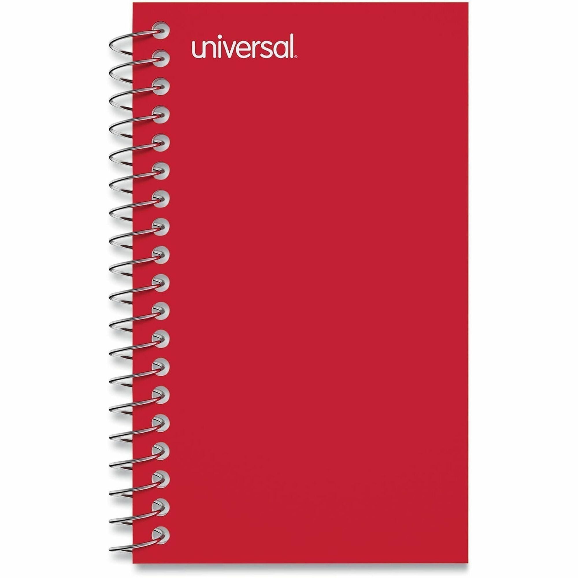 1 Subject(s) - 50 Sheets - Spiral - Narrow Ruled Front Ruling - 16 lb Basis Weight - 5" Height x 3" Width - White Paper - Orange Cover - 12 / Pack