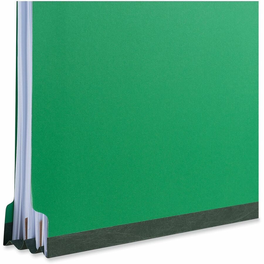 Universal 2/5 Tab Cut Letter Classification Folder - 8 1/2" x 11" - 2" Expansion - 4 Fastener(s) - 2" Fastener Capacity - Top Tab Location - Right of Center Tab Position - 1 Divider(s) - Emerald Green - 10 Box