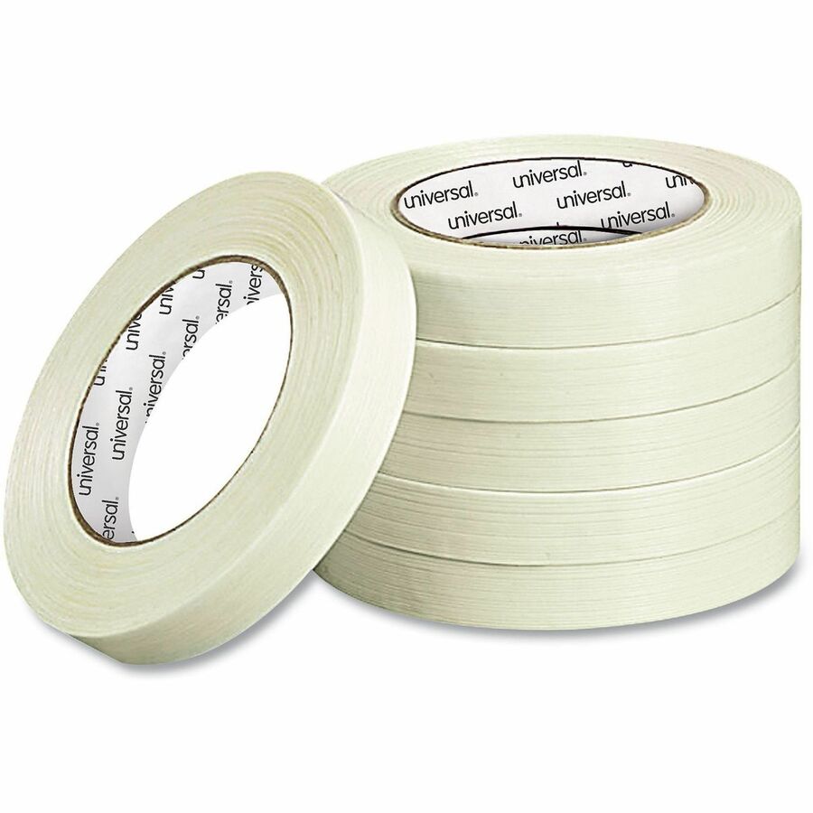 59.93 yd Length x 0.71" Width x 6.2 mil Thickness - 3" Core - Clear - Synthetic Rubber - Plastic Backing - 1 Roll