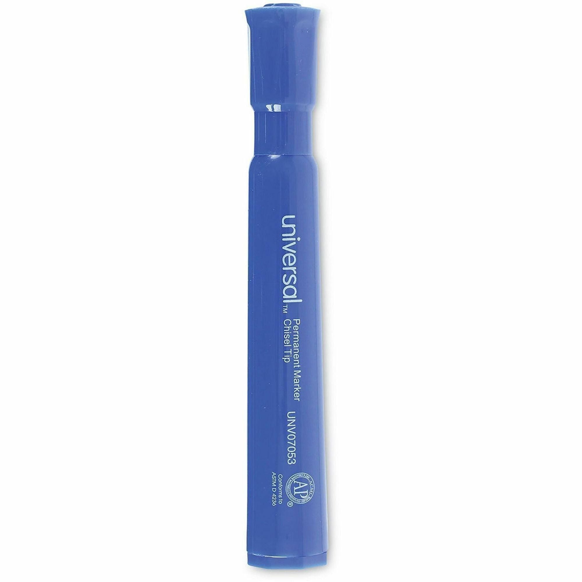 Broad Chisel Marker Point - Blue Ink - General Purpose - 1 Dozen