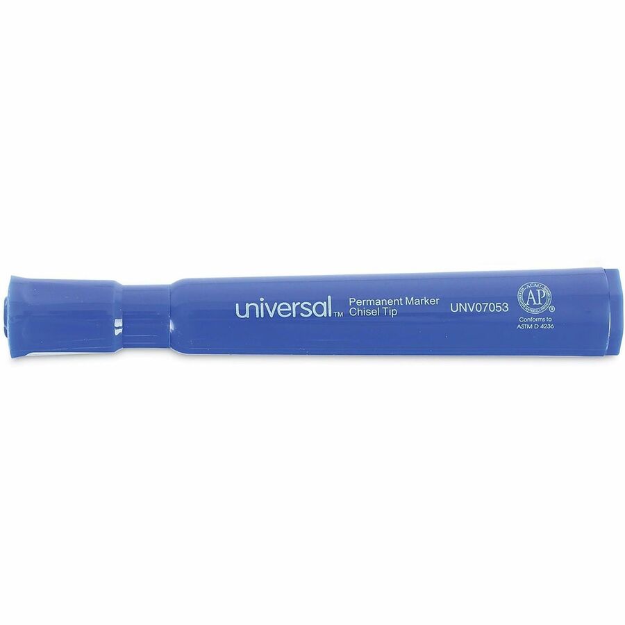 Broad Chisel Marker Point - Blue Ink - General Purpose - 1 Dozen