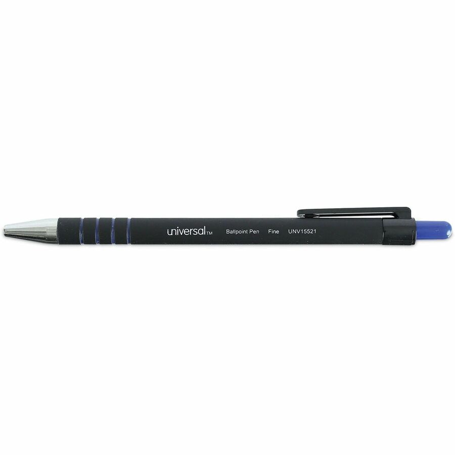 0.7 mm Fine Conical Pen Point - Retractable - Blue Ink - Blue Barrel - 1 Dozen