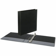 1 1/2" Binder Capacity - Letter - 8 1/2" x 11" Sheet Size - 375 Sheet Capacity - 3 Ring(s) - Fastener(s): Ring - Pocket(s): 2, Inside Front & Back - Polypropylene - Black - Non-stick - 1 Each