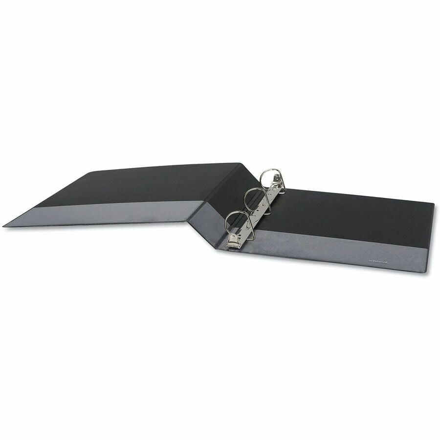 1 1/2" Binder Capacity - Letter - 8 1/2" x 11" Sheet Size - 375 Sheet Capacity - 3 Ring(s) - Fastener(s): Ring - Pocket(s): 2, Inside Front & Back - Polypropylene - Black - Non-stick - 1 Each