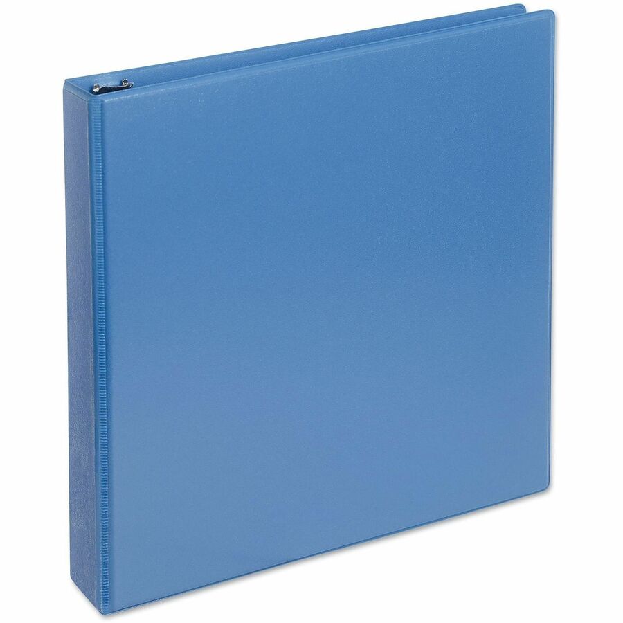 1 1/2" Binder Capacity - Letter - 8 1/2" x 11" Sheet Size - 350 Sheet Capacity - 3 Ring(s) - Fastener(s): Ring - Pocket(s): 2, Inside Front & Back - Polypropylene - Light Blue - Non-stick - 1 Each