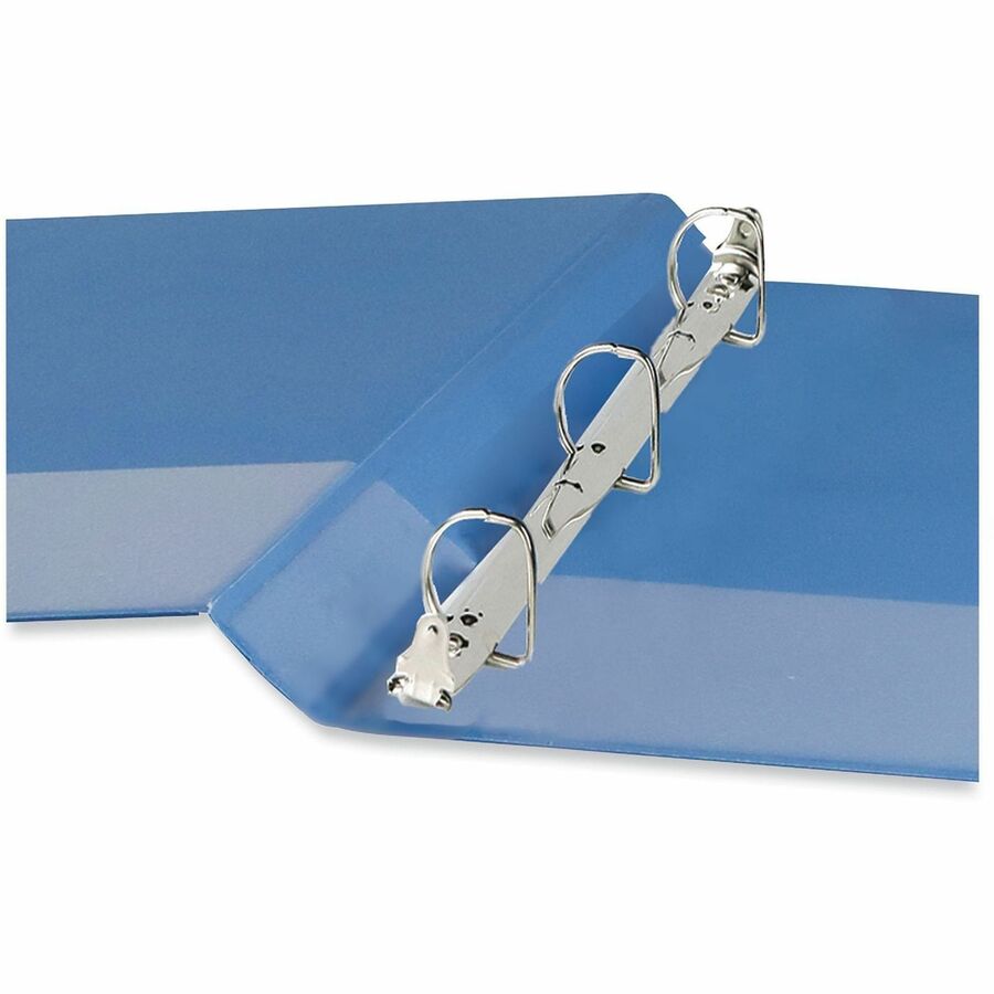 1 1/2" Binder Capacity - Letter - 8 1/2" x 11" Sheet Size - 350 Sheet Capacity - 3 Ring(s) - Fastener(s): Ring - Pocket(s): 2, Inside Front & Back - Polypropylene - Light Blue - Non-stick - 1 Each