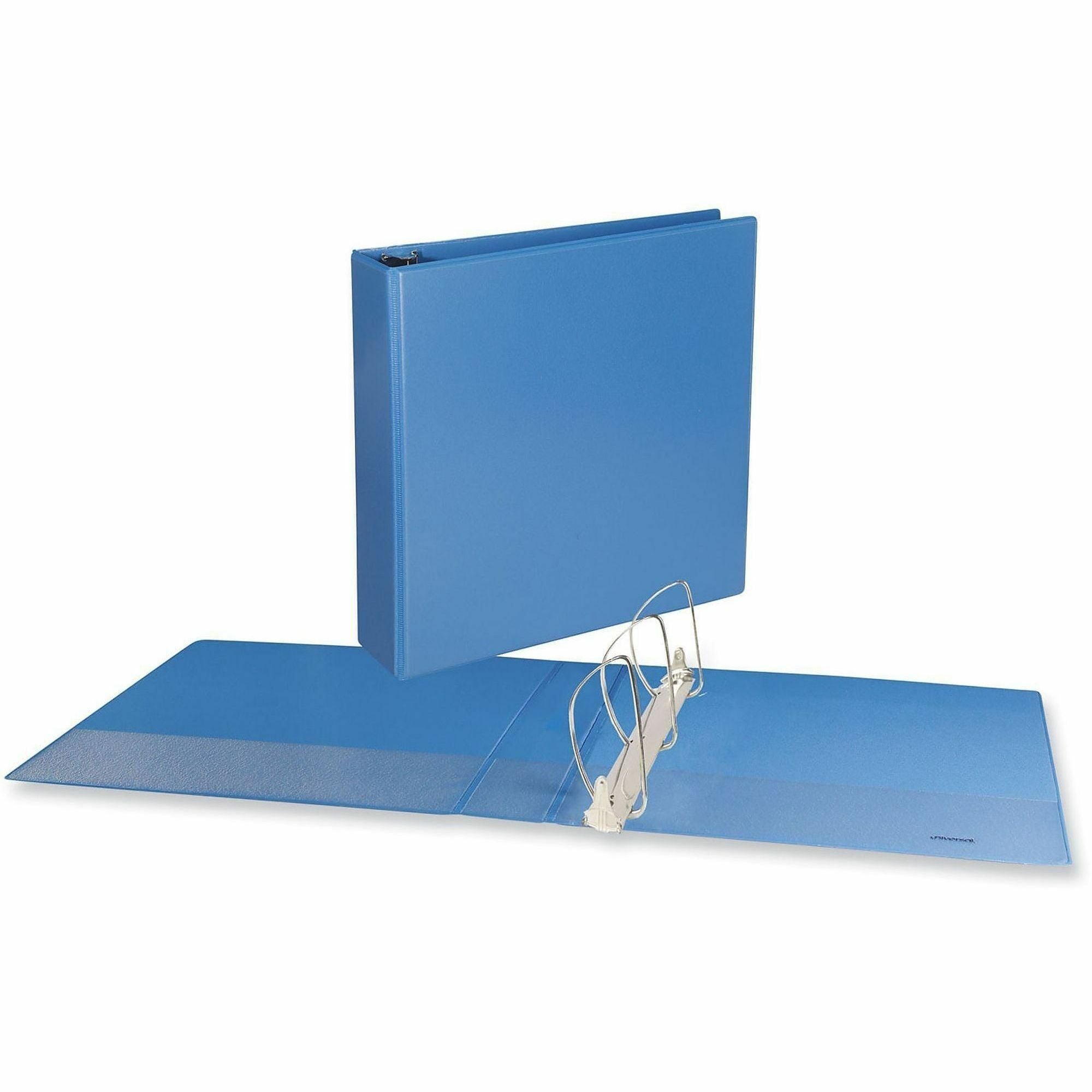 2" Binder Capacity - Letter - 8 1/2" x 11" Sheet Size - 480 Sheet Capacity - 3 Ring(s) - Fastener(s): Ring - Pocket(s): 2, Inside Front & Back - Polypropylene - Light Blue - Non-stick - 1 Each