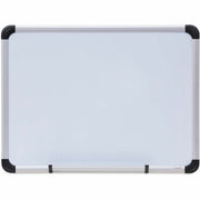 Universal Dry Erase Board - 24" (2 ft) Width x 18" (1.5 ft) Height - White Steel Surface - Satin Aluminum Frame - Magnetic - 1 Each
