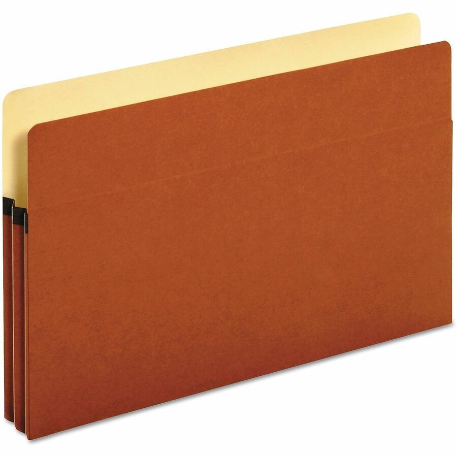 8 1/2" x 14" - Capacity1 3/4" Expansion - 1 Pocket(s) - Top Tab Position - Redrope - 25 Box
