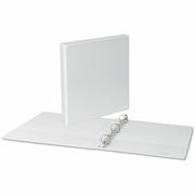 1" Binder Capacity - Letter - 8 1/2" x 11" Sheet Size - 220 Sheet Capacity - 3 Ring(s) - Fastener(s): Ring - Pocket(s): 2, Inside Front & Back - Polypropylene - White - Non-stick - 1 Each