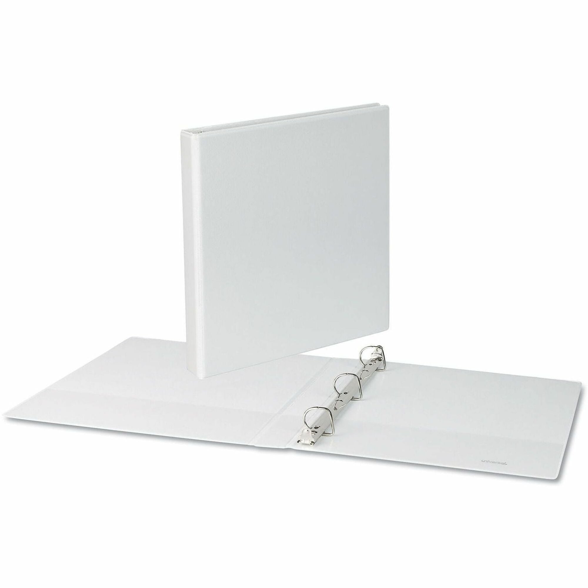 1" Binder Capacity - Letter - 8 1/2" x 11" Sheet Size - 220 Sheet Capacity - 3 Ring(s) - Fastener(s): Ring - Pocket(s): 2, Inside Front & Back - Polypropylene - White - Non-stick - 1 Each