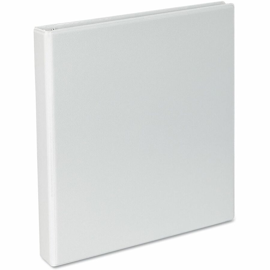 1" Binder Capacity - Letter - 8 1/2" x 11" Sheet Size - 220 Sheet Capacity - 3 Ring(s) - Fastener(s): Ring - Pocket(s): 2, Inside Front & Back - Polypropylene - White - Non-stick - 1 Each