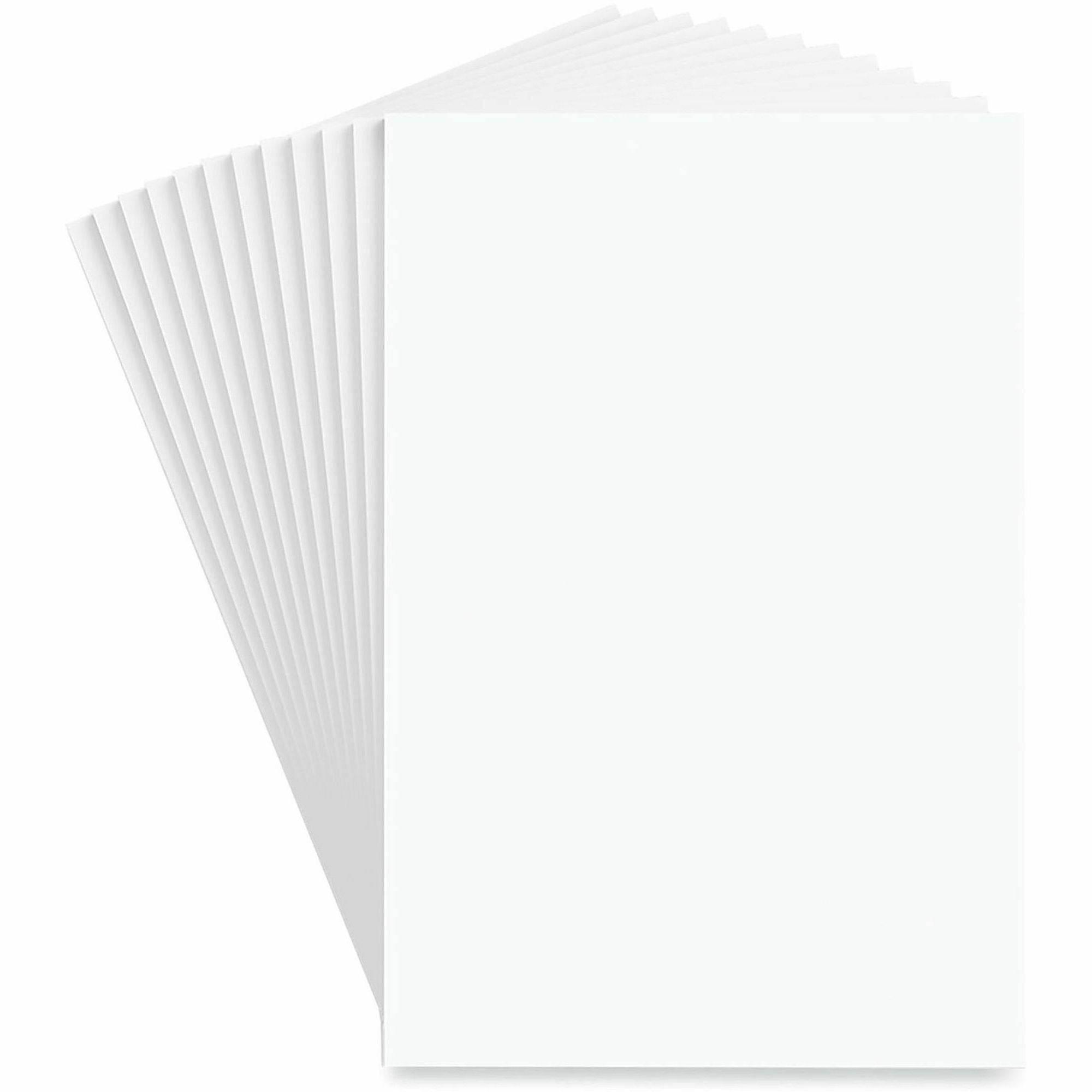 1 Subject(s) - 100 Sheets - Plain - Glued - Unruled Front Ruling - 16 lb Basis Weight - 5" Height x 3" Width - White Paper - 12 / Pack