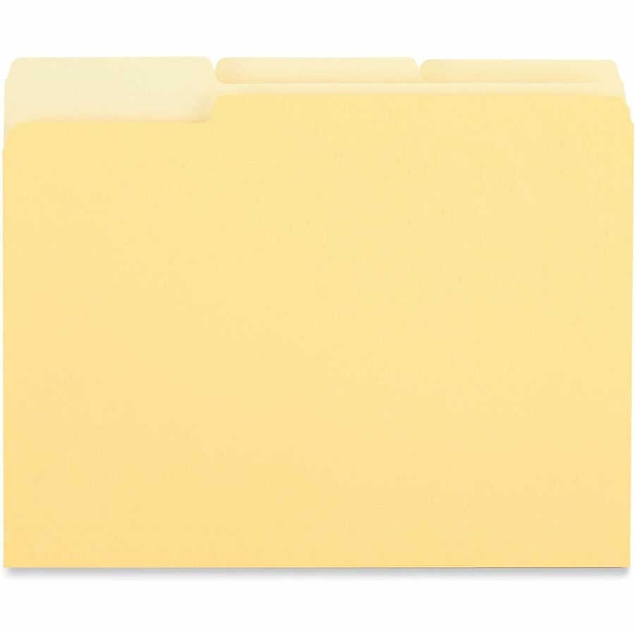 Universal 1/3 Tab Cut Letter Top Tab File Folders, 8.5" x 11", Assorted Tab Position, 11 pt. Stock, Box of 100