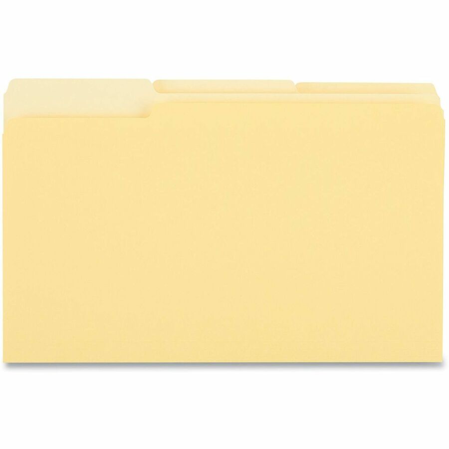 Universal 1/3 Tab Cut Legal Top Tab File Folders, 8.5" x 14", Assorted Tab Positions, 11 pt. Stock, Box of 100