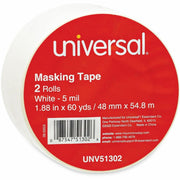 59.93 yd Length x 1.89" Width x 5.5 mil Thickness - 3" Core - Beige - Natural Rubber - Crepe Paper Backing - 2 / Pack