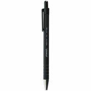0.7 mm Fine Conical Pen Point - Retractable - Black Ink - Black Barrel - 1 Dozen