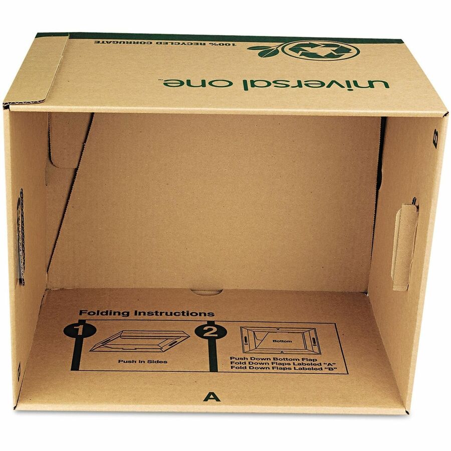 Universal Storage Case - Internal Dimensions: 12" Width x 15" Depth x 10.25" Height - Media Size Supported: Letter, Legal - Lift-off Closure - Heavy Duty - Stackable - Corrugated Fiberboard - Kraft, Green - For Box File - 12 / Carton