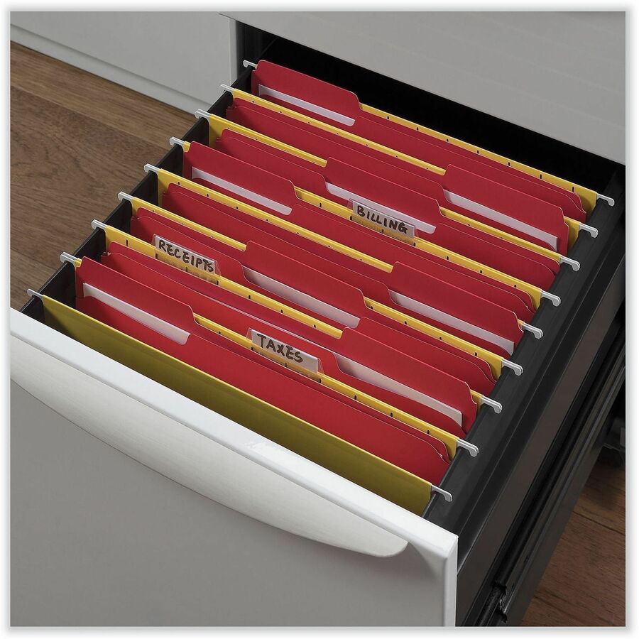 Universal 1/3 Tab Cut Letter Top Tab File Folders, 8.5" x 11", 1" Expansion, Assorted Tab Positions, 11 pt. Stock, Box of 100