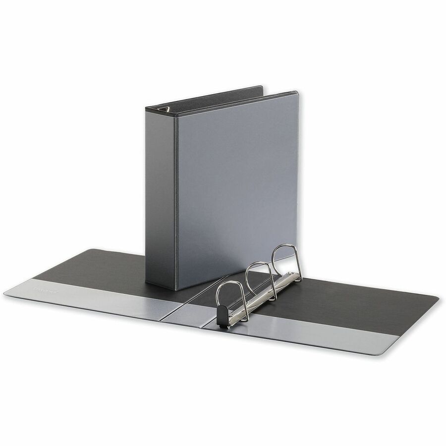 2" Binder Capacity - Letter - 8 1/2" x 11" Sheet Size - 565 Sheet Capacity - 3 Ring(s) - Fastener(s): Ring - Pocket(s): 2, Inside Front & Back - Polypropylene - Black - Non-stick - 1 Each
