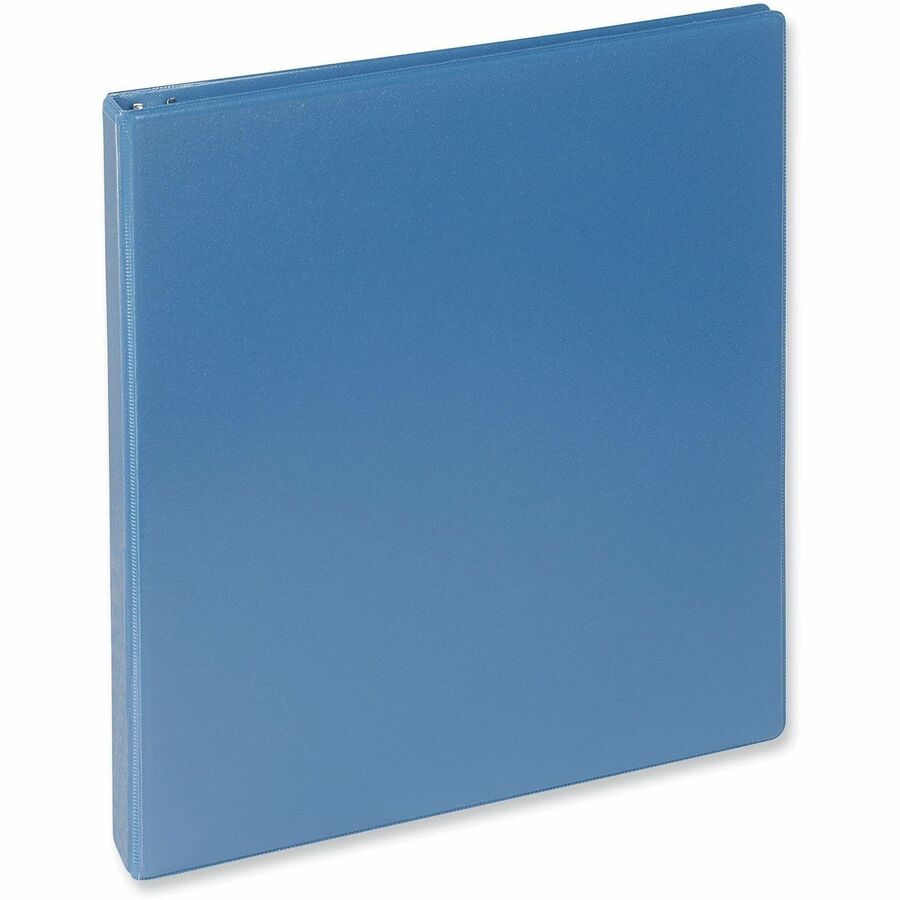 1/2" Binder Capacity - Letter - 8 1/2" x 11" Sheet Size - 120 Sheet Capacity - 3 Ring(s) - Fastener(s): Ring - Pocket(s): 2, Inside Front & Back - Polypropylene - Light Blue - Non-stick - 1 Each