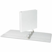 1 1/2" Binder Capacity - Letter - 8 1/2" x 11" Sheet Size - 375 Sheet Capacity - 3 Ring(s) - Fastener(s): Ring - Pocket(s): 2, Inside Front & Back - Polypropylene - White - Non-stick - 1 Each