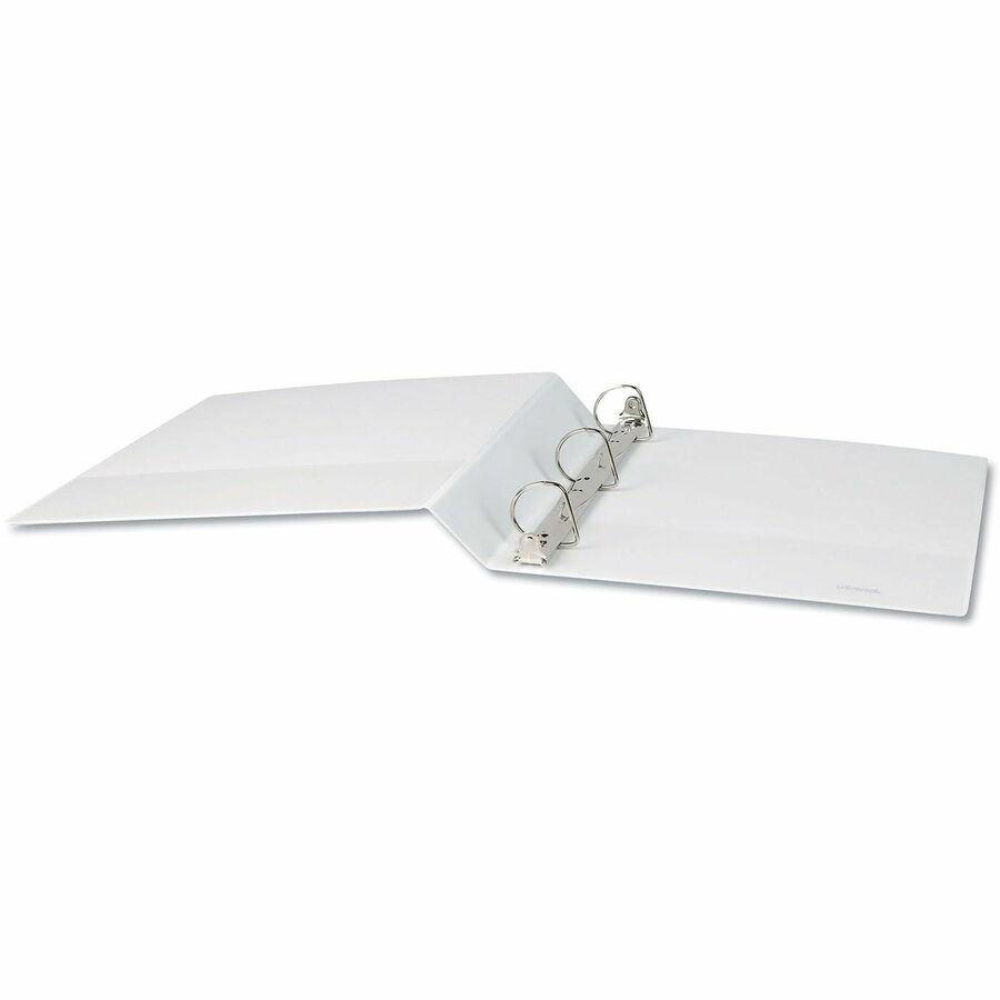 1 1/2" Binder Capacity - Letter - 8 1/2" x 11" Sheet Size - 375 Sheet Capacity - 3 Ring(s) - Fastener(s): Ring - Pocket(s): 2, Inside Front & Back - Polypropylene - White - Non-stick - 1 Each