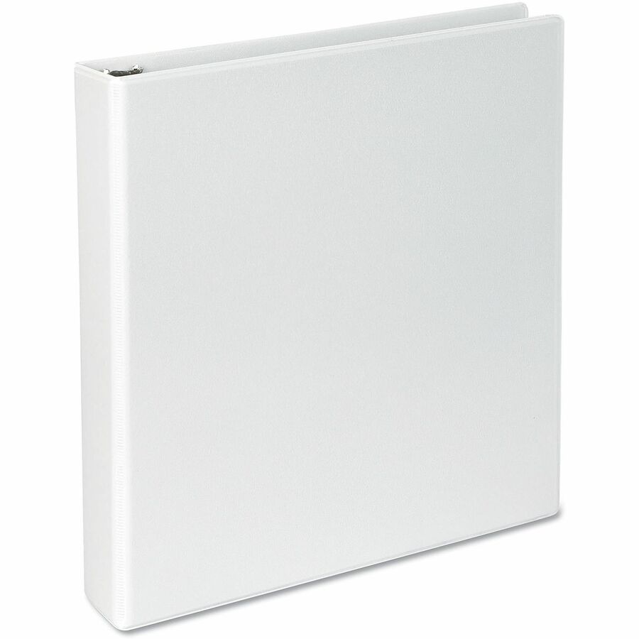 1 1/2" Binder Capacity - Letter - 8 1/2" x 11" Sheet Size - 375 Sheet Capacity - 3 Ring(s) - Fastener(s): Ring - Pocket(s): 2, Inside Front & Back - Polypropylene - White - Non-stick - 1 Each