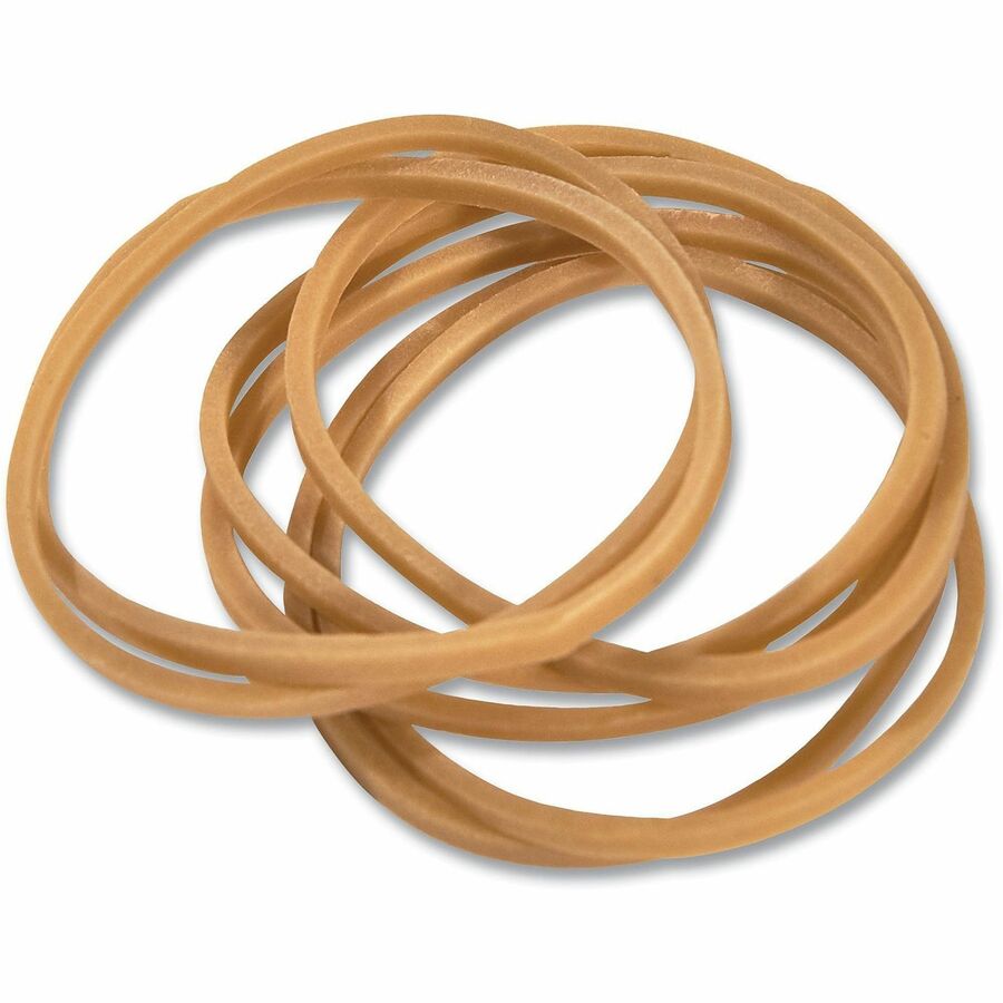 Size: #12 - 1.8" Length x 0.1" Width - 6 lb/in - Rubber - Beige - 2500 / Pack