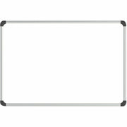 Universal Dry Erase Board - 48" (4 ft) Width x 36" (3 ft) Height - White Steel Surface - Satin Aluminum Frame - Magnetic - 1 Each